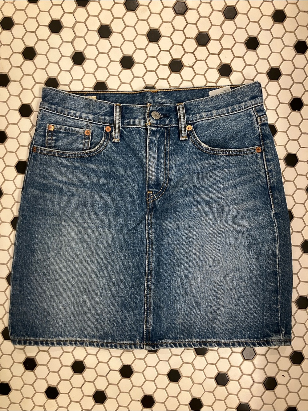 Levi's Blue Denim Classic Mini Skirt
